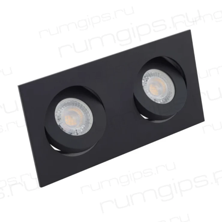 DK2020-BK Встраиваемый светильник, IP 20, 50 Вт, GU10, черный, алюминий