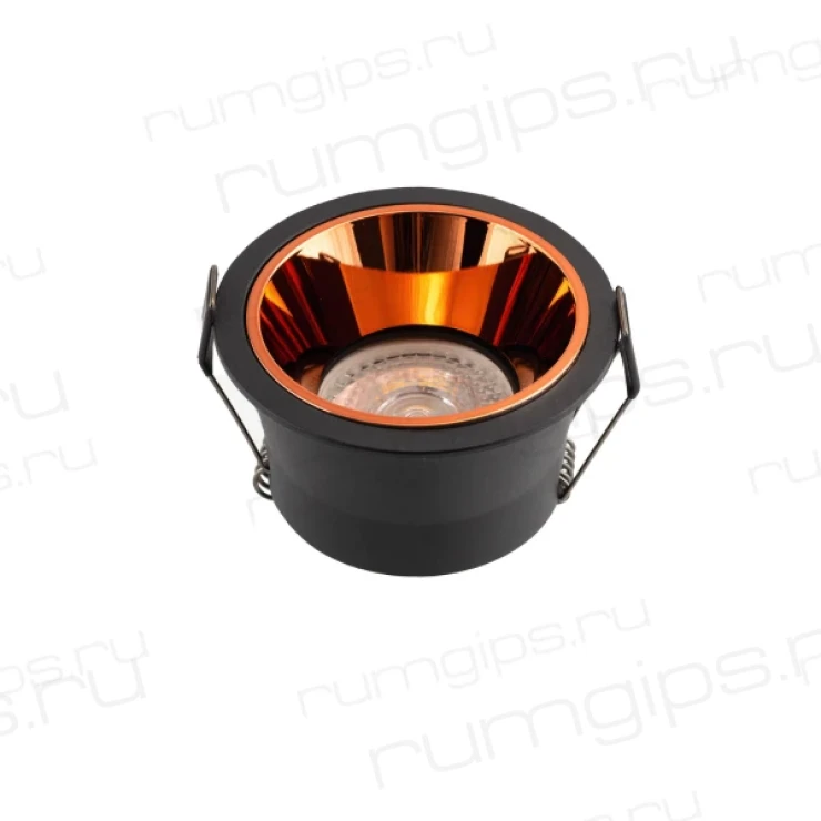 DK2410-BK Встраиваемый светильник, IP 20, 5 Вт, GU10, черно-коричневый, алюминий