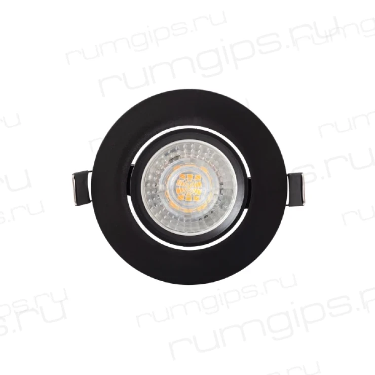DK3020-BK Встраиваемый светильник, IP 20, 10 Вт, GU5.3, LED, черный, пластик