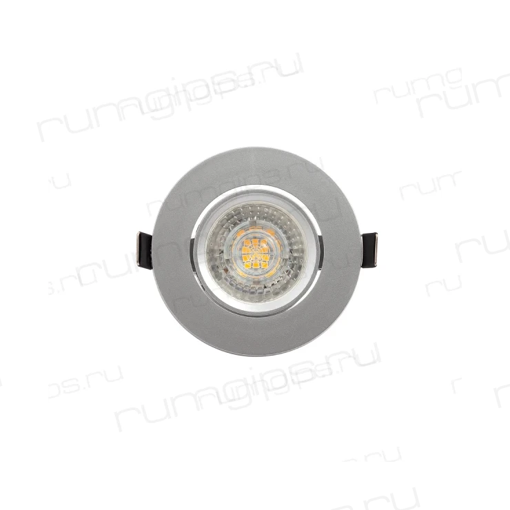 DK3020-CM Встраиваемый светильник, IP 20, 10 Вт, GU5.3, LED, серый, пластик