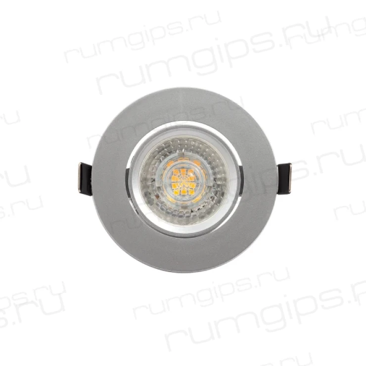 DK3020-CM Встраиваемый светильник, IP 20, 10 Вт, GU5.3, LED, серый, пластик