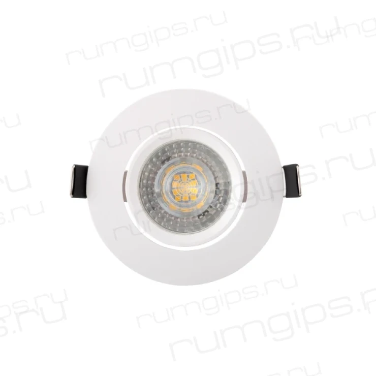 DK3020-WH Встраиваемый светильник, IP 20, 10 Вт, GU5.3, LED, белый, пластик