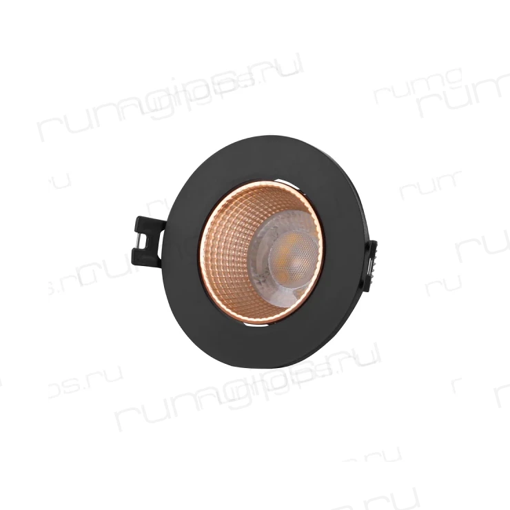 DK3061-BBR Встраиваемый светильник, IP 20, 10 Вт, GU5.3, LED, черный/бронзовый, пластик