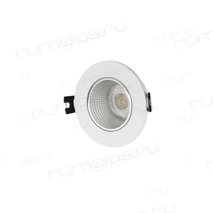 DK3061-WH+CH Встраиваемый светильник, IP 20, 10 Вт, GU5.3, LED, белый/хром, пластик
