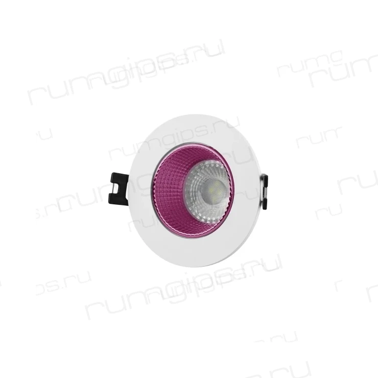DK3061-WH+PI Встраиваемый светильник, IP 20, 10 Вт, GU5.3, LED, белый/розовый, пластик