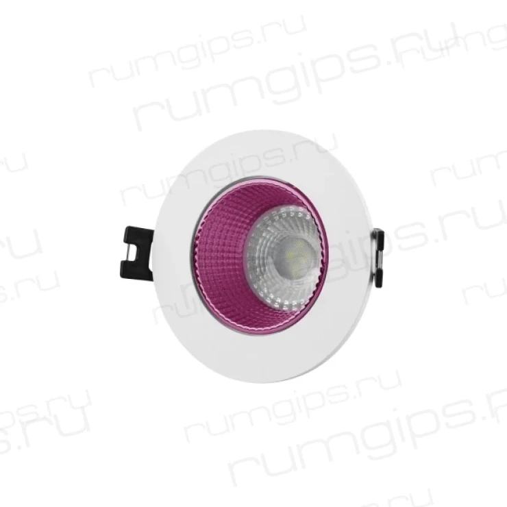 DK3061-WH+PI Встраиваемый светильник, IP 20, 10 Вт, GU5.3, LED, белый/розовый, пластик