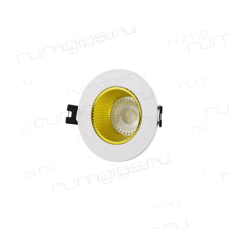 DK3061-WH+YE Встраиваемый светильник, IP 20, 10 Вт, GU5.3, LED, белый/желтый, пластик
