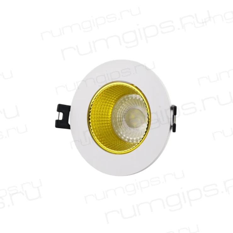 DK3061-WH+YE Встраиваемый светильник, IP 20, 10 Вт, GU5.3, LED, белый/желтый, пластик