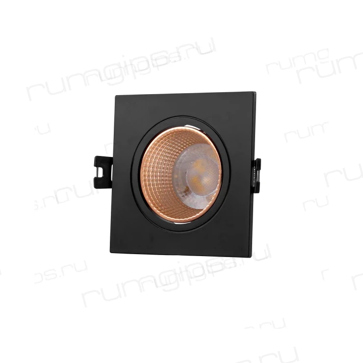 DK3071-BBR Встраиваемый светильник, IP 20, 10 Вт, GU5.3, LED, черный/бронзовый, пластик