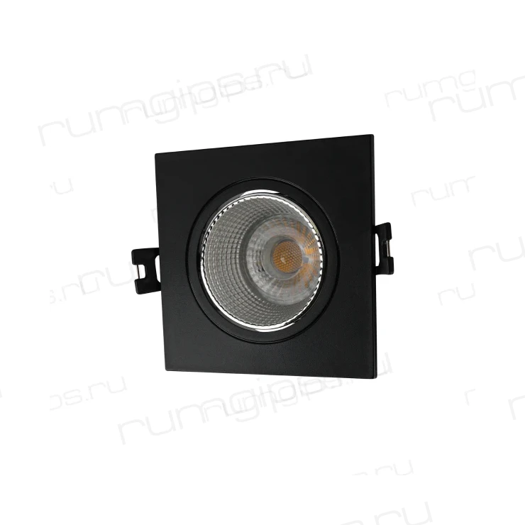DK3071-BK+CH Встраиваемый светильник, IP 20, 10 Вт, GU5.3, LED, черный/хром, пластик