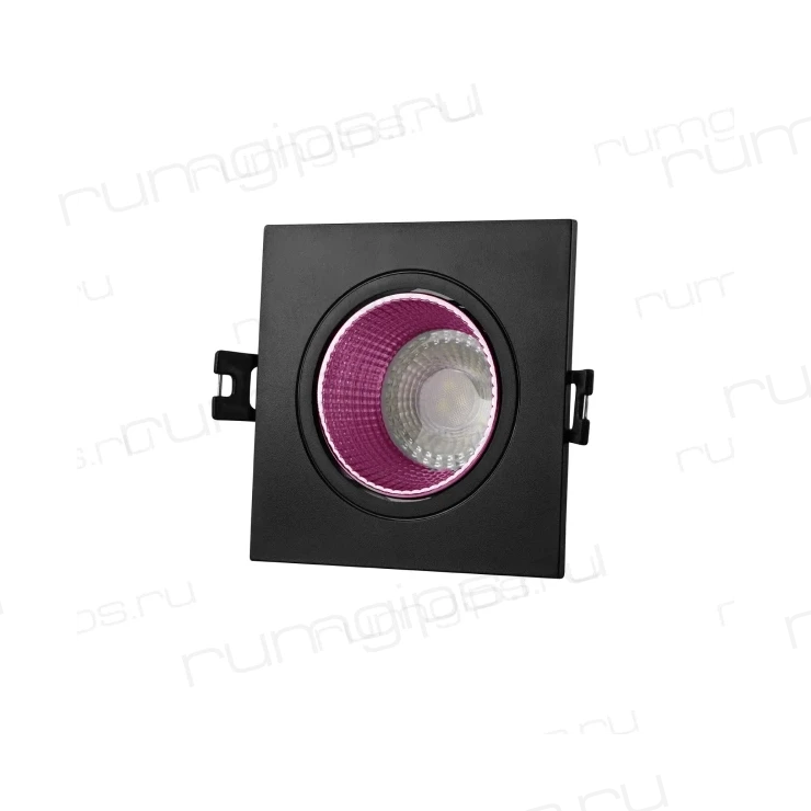 DK3071-BK+PI Встраиваемый светильник, IP 20, 10 Вт, GU5.3, LED, черный/розовый, пластик