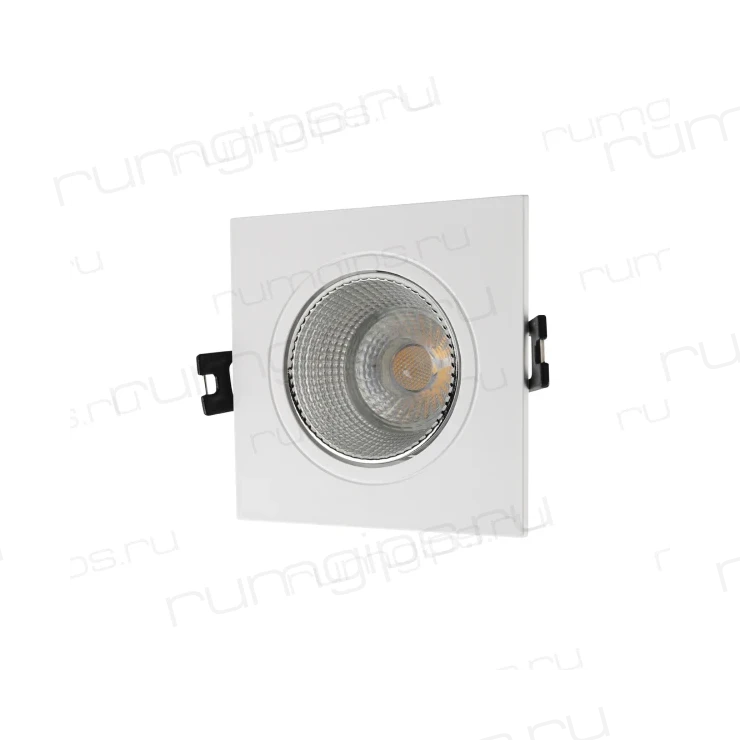 DK3071-WH+CH Встраиваемый светильник, IP 20, 10 Вт, GU5.3, LED, белый/хром, пластик