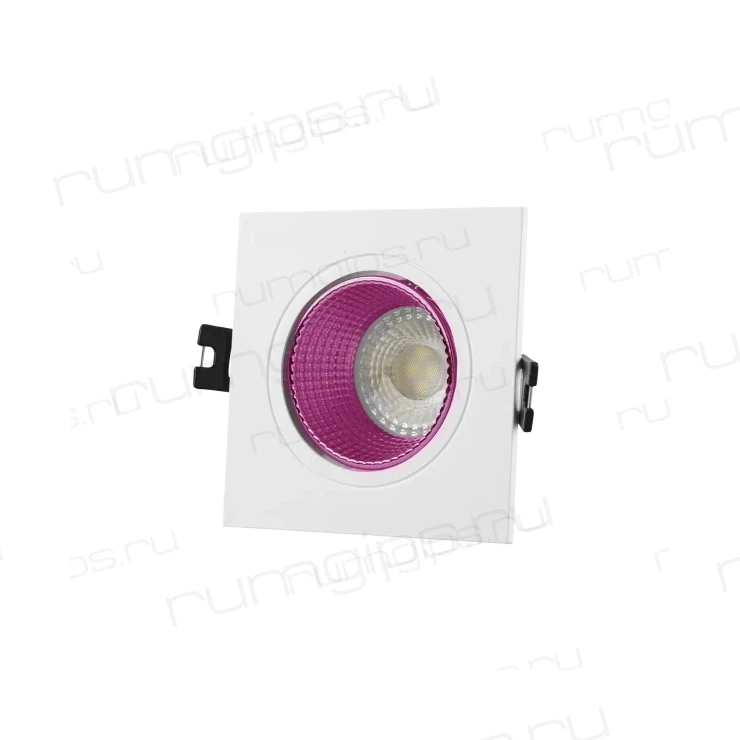 DK3071-WH+PI Встраиваемый светильник, IP 20, 10 Вт, GU5.3, LED, белый/розовый, пластик