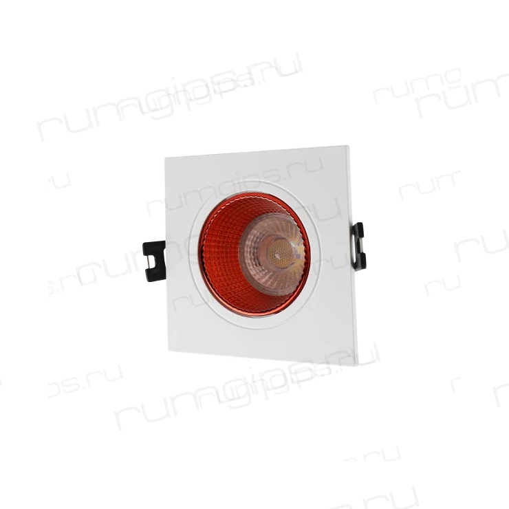 DK3071-WH+RD Встраиваемый светильник, IP 20, 10 Вт, GU5.3, LED, белый/красный, пластик