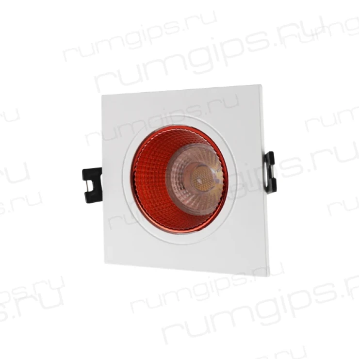 DK3071-WH+RD Встраиваемый светильник, IP 20, 10 Вт, GU5.3, LED, белый/красный, пластик