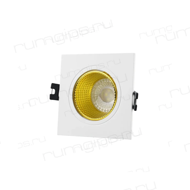 DK3071-WH+YE Встраиваемый светильник, IP 20, 10 Вт, GU5.3, LED, белый/желтый, пластик