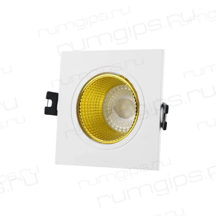 DK3071-WH+YE Встраиваемый светильник, IP 20, 10 Вт, GU5.3, LED, белый/желтый, пластик