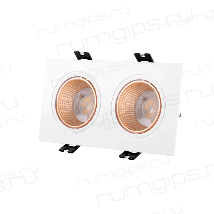 DK3072-WBR Встраиваемый светильник, IP 20, 10 Вт, GU5.3, LED, белый/бронзовый, пластик