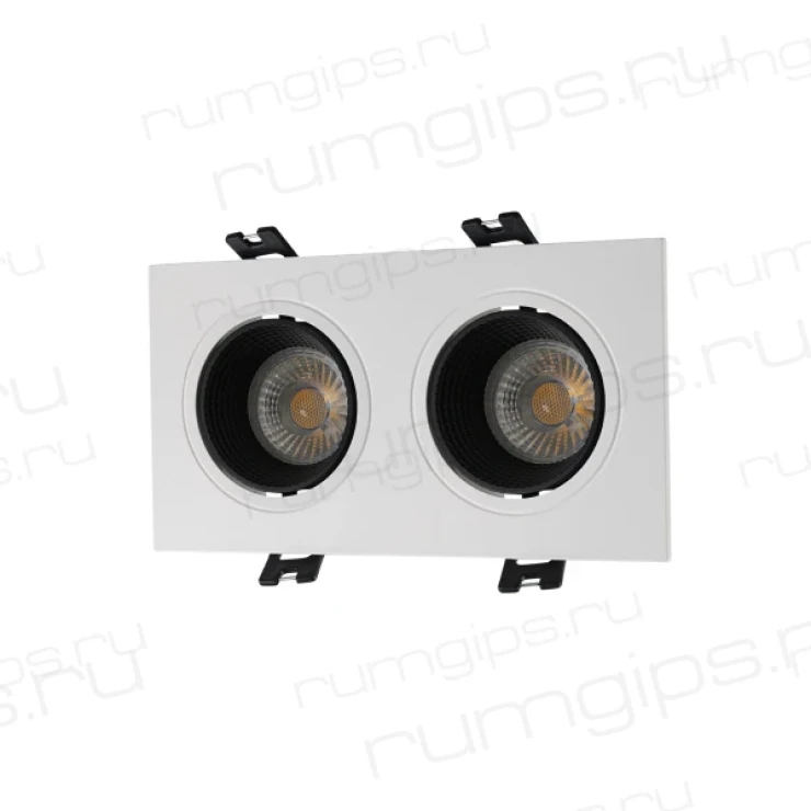 DK3072-WH+BK Встраиваемый светильник, IP 20, 10 Вт, GU5.3, LED, белый/черный, пластик