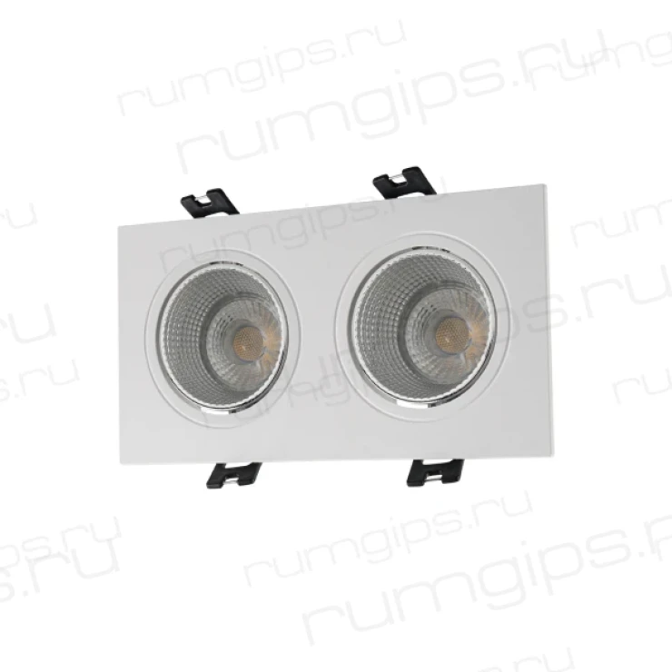 DK3072-WH+CH Встраиваемый светильник, IP 20, 10 Вт, GU5.3, LED, белый/хром, пластик
