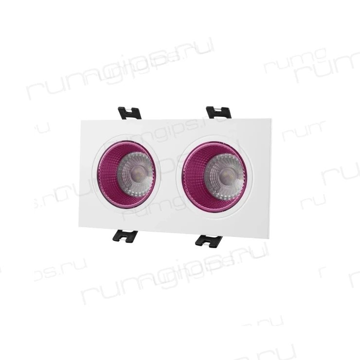 DK3072-WH+PI Встраиваемый светильник, IP 20, 10 Вт, GU5.3, LED, белый/розовый, пластик