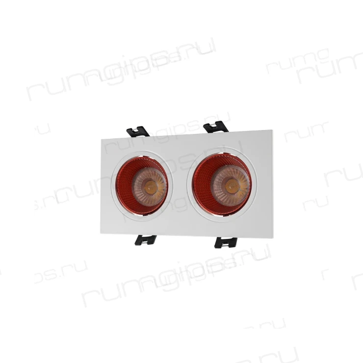 DK3072-WH+RD Встраиваемый светильник, IP 20, 10 Вт, GU5.3, LED, белый/красный, пластик