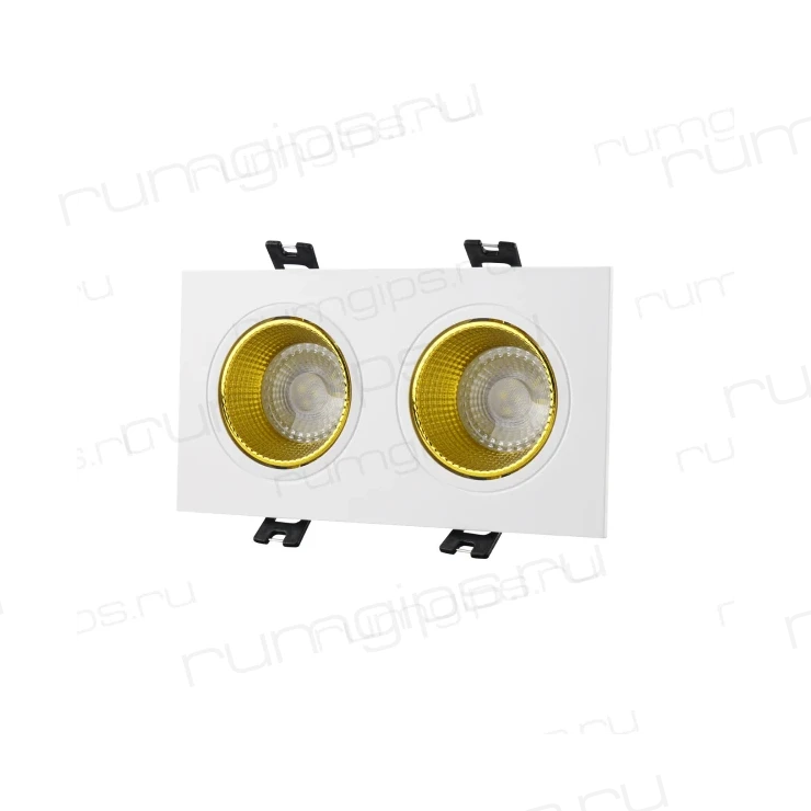 DK3072-WH+YE Встраиваемый светильник, IP 20, 10 Вт, GU5.3, LED, белый/желтый, пластик
