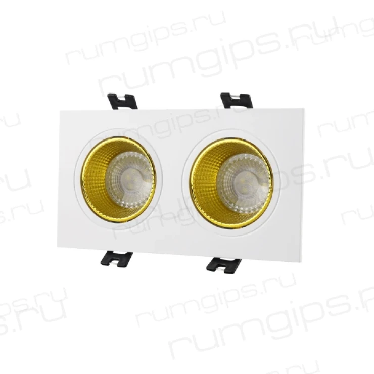 DK3072-WH+YE Встраиваемый светильник, IP 20, 10 Вт, GU5.3, LED, белый/желтый, пластик