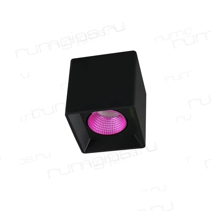 DK3080-BK+PI Светильник накладной IP 20, 10 Вт, GU5.3, LED, черный/розовый, пластик