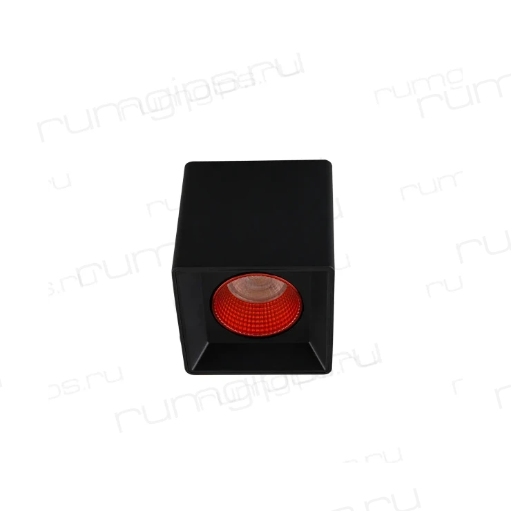 DK3080-BK+RD Светильник накладной IP 20, 10 Вт, GU5.3, LED, черный/красный, пластик