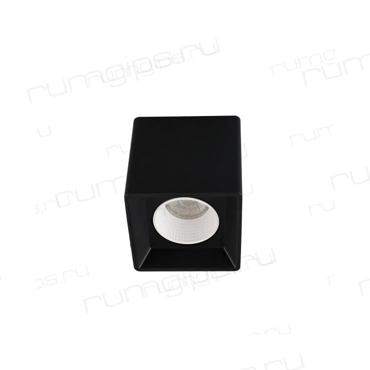 DK3080-BK+WH Светильник накладной IP 20, 10 Вт, GU5.3, LED, черный/белый, пластик