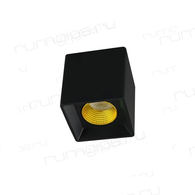 DK3080-BK+YE Светильник накладной IP 20, 10 Вт, GU5.3, LED, черный/желтый, пластик