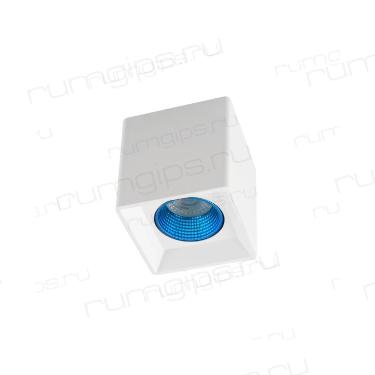 DK3080-WH+CY Светильник накладной IP 20, 10 Вт, GU5.3, LED, белый/голубой, пластик