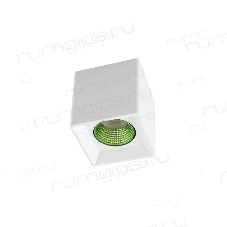 DK3080-WH+GR Светильник накладной IP 20, 10 Вт, GU5.3, LED, белый/зеленый, пластик