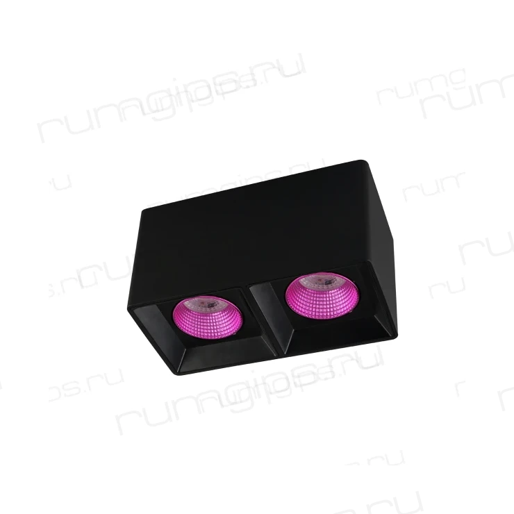 DK3085-BK+PI Светильник накладной IP 20, 10 Вт, GU5.3, LED, черный/розовый, пластик