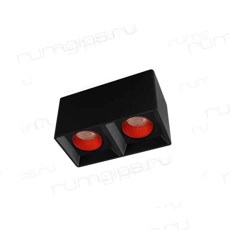 DK3085-BK+RD Светильник накладной IP 20, 10 Вт, GU5.3, LED, черный/красный, пластик