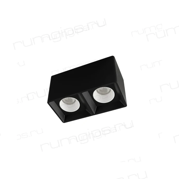 DK3085-BK+WH Светильник накладной IP 20, 10 Вт, GU5.3, LED, черный/белый, пластик