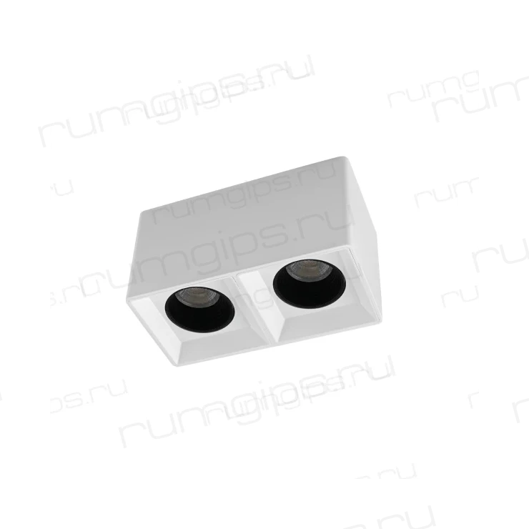 DK3085-WH+BK Светильник накладной IP 20, 10 Вт, GU5.3, LED, белый/черный, пластик