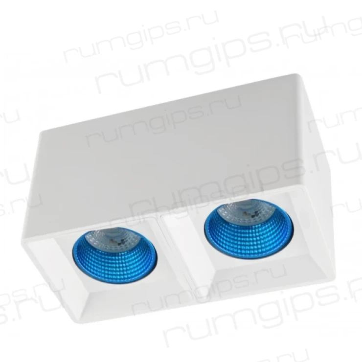 DK3085-WH+CY Светильник накладной IP 20, 10 Вт, GU5.3, LED, белый/голубой, пластик