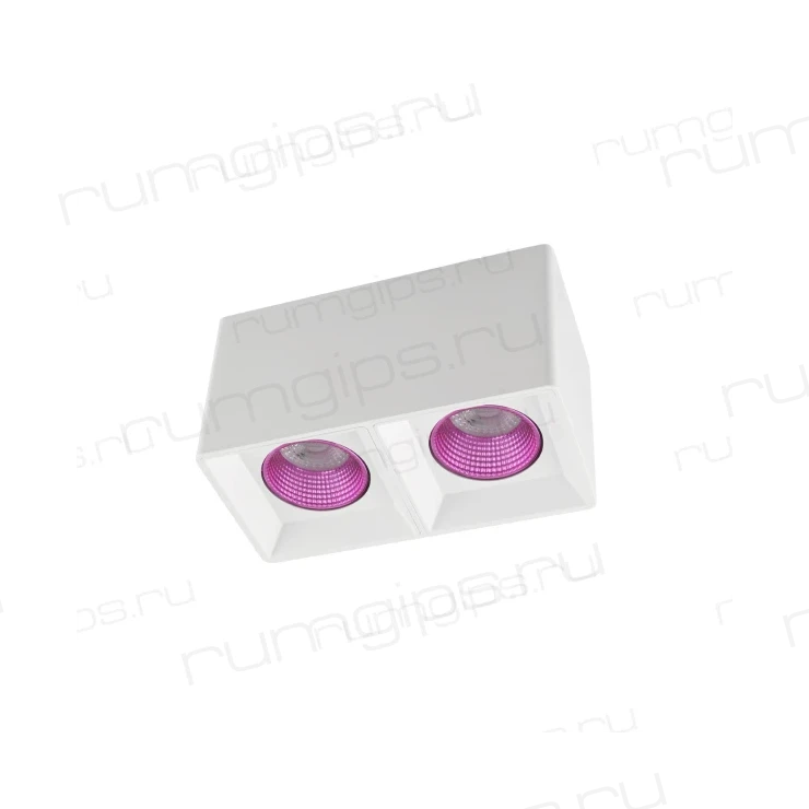 DK3085-WH+PI Светильник накладной IP 20, 10 Вт, GU5.3, LED, белый/розовый, пластик