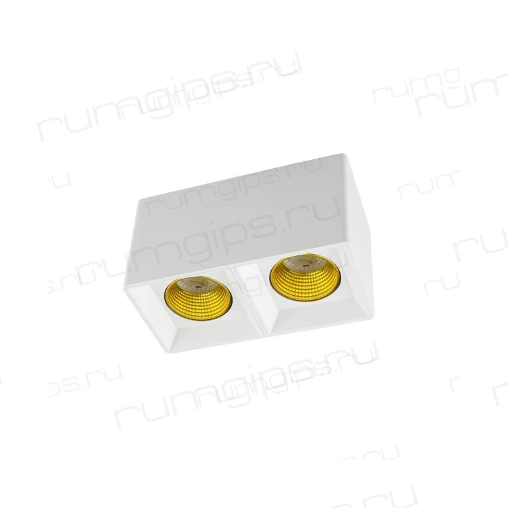 DK3085-WH+YE Светильник накладной IP 20, 10 Вт, GU5.3, LED, белый/желтый, пластик
