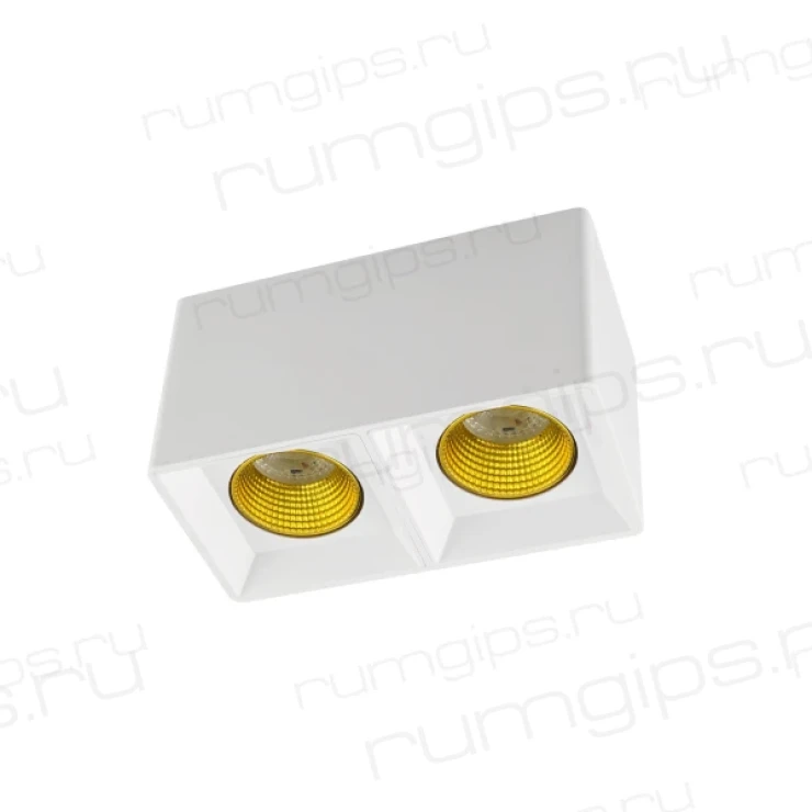 DK3085-WH+YE Светильник накладной IP 20, 10 Вт, GU5.3, LED, белый/желтый, пластик