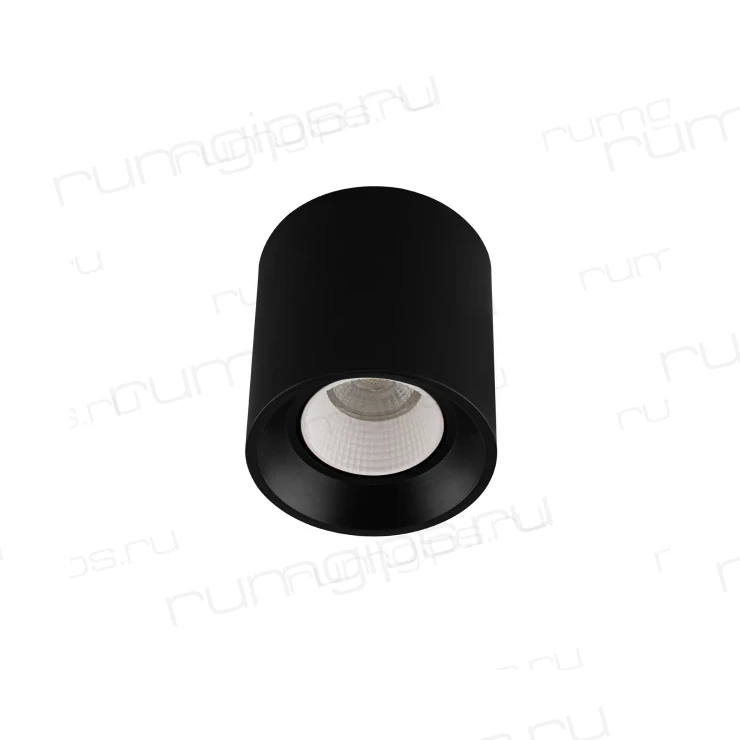 DK3090-BK+WH Светильник накладной IP 20, 10 Вт, GU5.3, LED, черный/белый, пластик