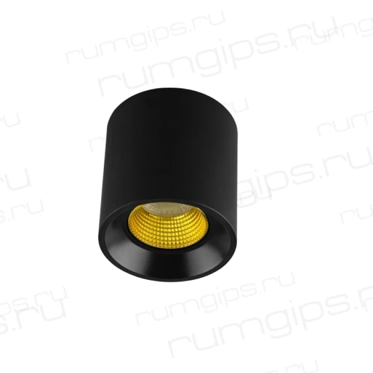 DK3090-BK+YE Светильник накладной IP 20, 10 Вт, GU5.3, LED, черный/желтый, пластик