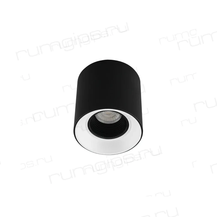 DK3090-BW+BK Светильник накладной IP 20, 10 Вт, GU5.3, LED, черно-белый/черный, пластик