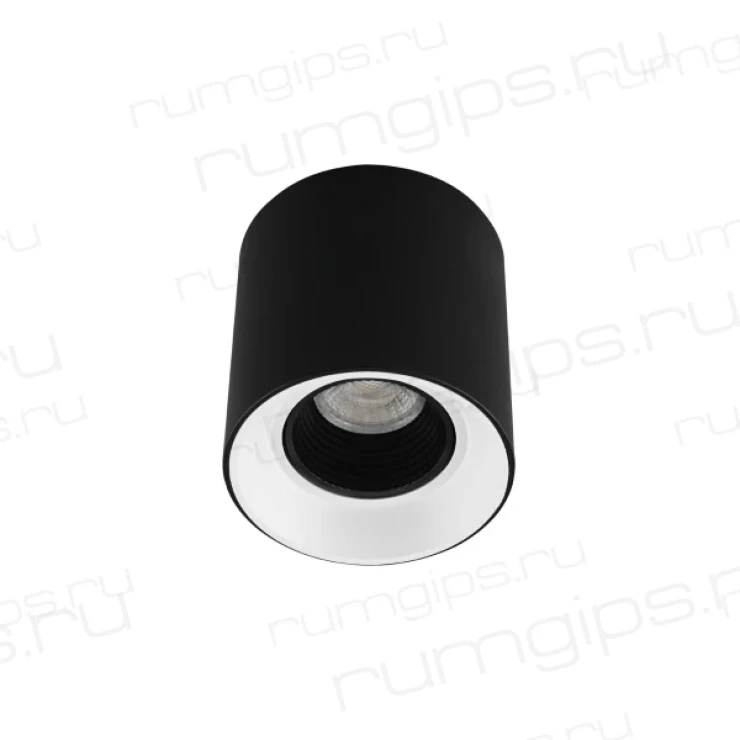 DK3090-BW+BK Светильник накладной IP 20, 10 Вт, GU5.3, LED, черно-белый/черный, пластик