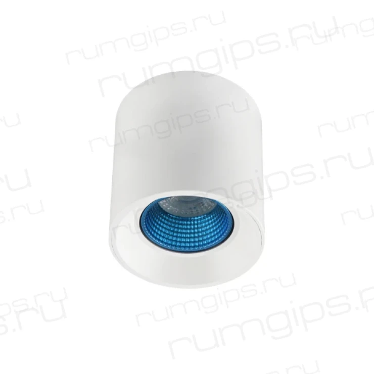 DK3090-WH+CY Светильник накладной IP 20, 10 Вт, GU5.3, LED, белый/голубой, пластик