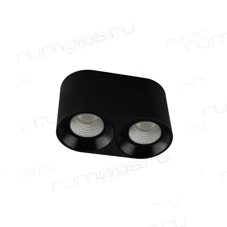 DK3096-BK+CH Светильник накладной IP 20, 10 Вт, GU5.3, LED, черный/хром, пластик