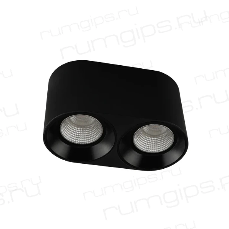 DK3096-BK+CH Светильник накладной IP 20, 10 Вт, GU5.3, LED, черный/хром, пластик