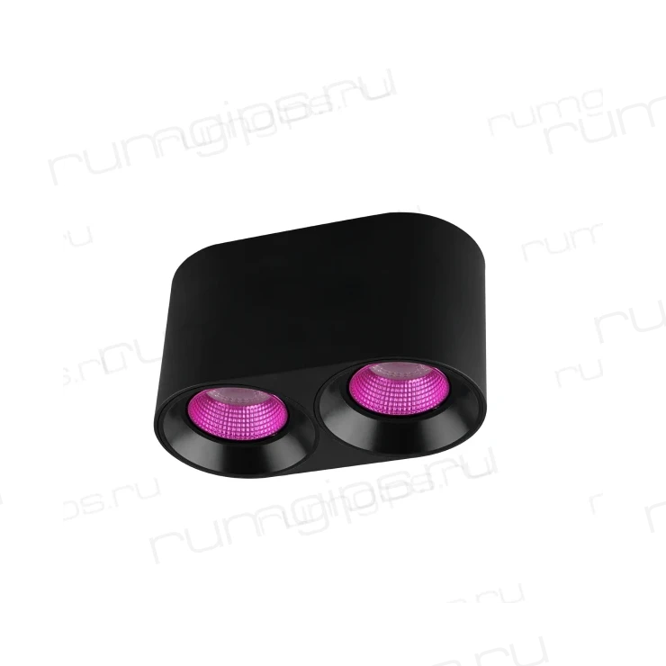 DK3096-BK+PI Светильник накладной IP 20, 10 Вт, GU5.3, LED, черный/розовый, пластик